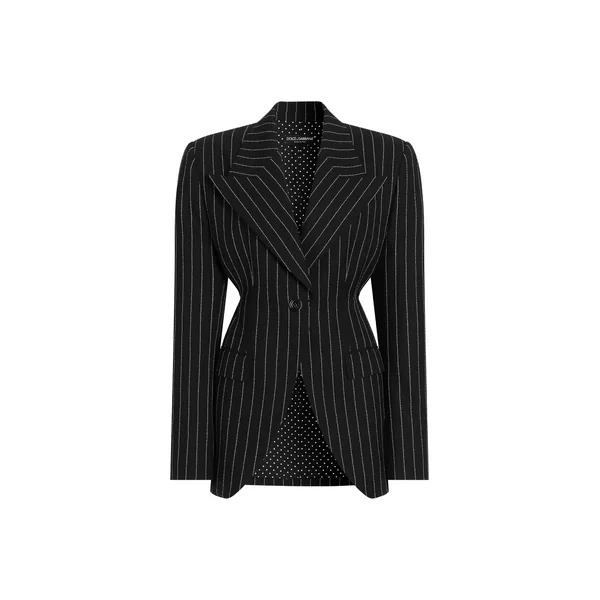 Dolce & Gabbana Single-breasted pinstripe virgin wool jacket
