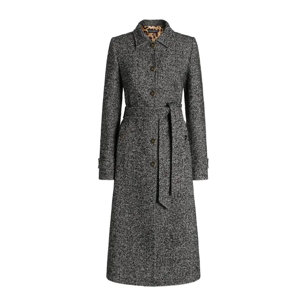 Dolce & Gabbana Single-breasted wool-blend chevron coat