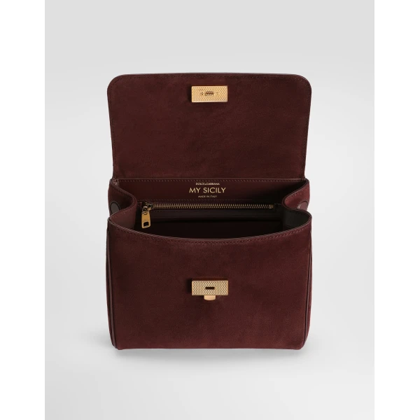 Small My Sicily handbag in split calfskin - Image 5