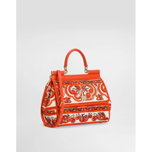 Small Sicily handbag with majolica embroidery - Image 3