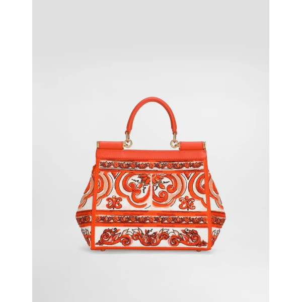 Small Sicily handbag with majolica embroidery - Image 4