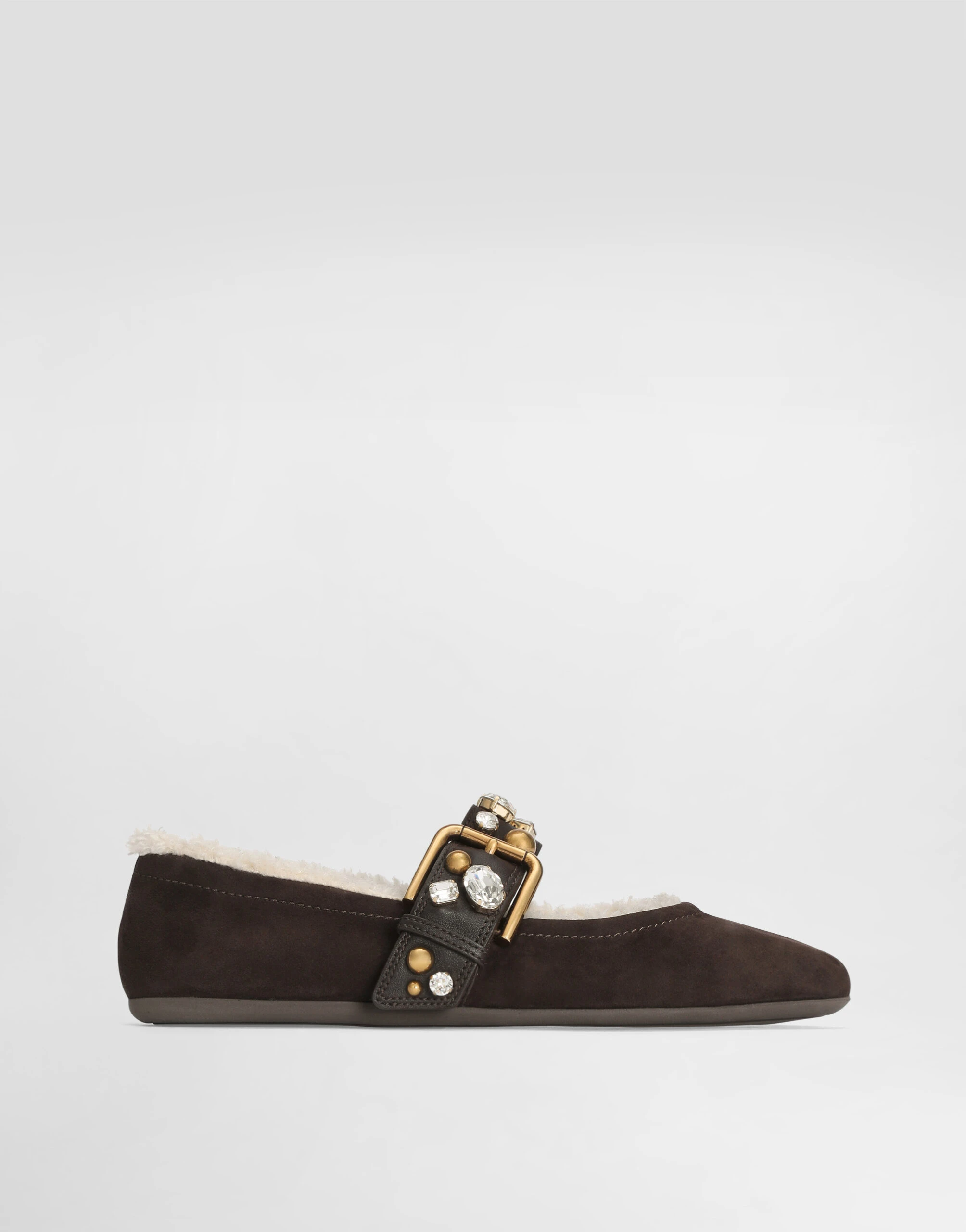 Dolce & Gabbana Suede ballet flats with embroidery in Multicolour | Buy Shoes at Coveti Dolce & Gabbana Suede ballet flats with embroidery