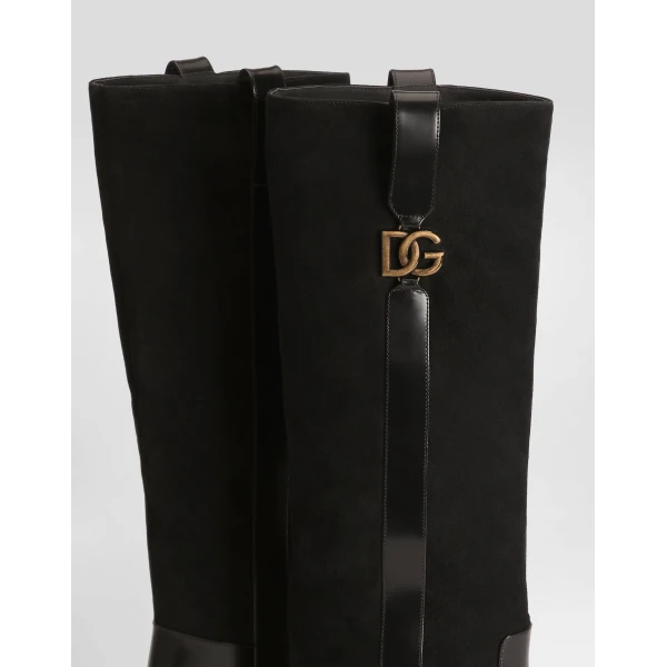 Suede riding boots - Image 4