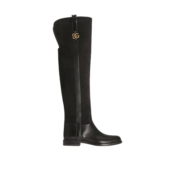 Suede riding boots