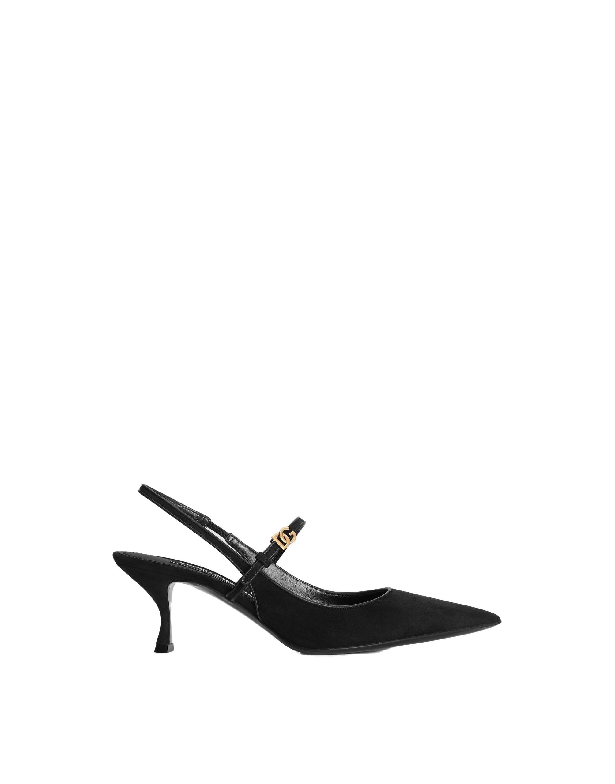 Dolce & Gabbana Suede slingback in Black | Buy Shoes at Coveti Dolce & Gabbana Suede slingback