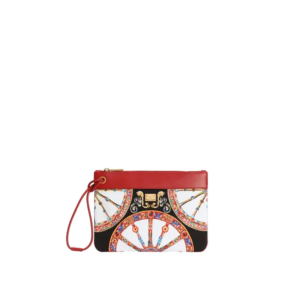 Dolce & Gabbana Toiletry bag in carretto-print canvas