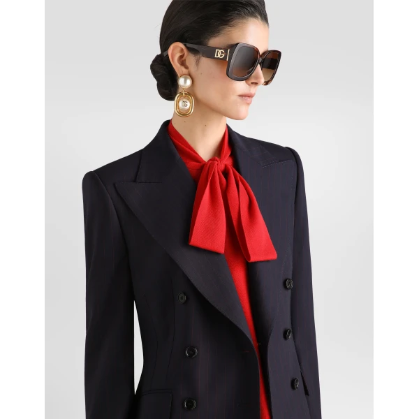Turlington double-breasted jacket in pinstripe wool - Image 4