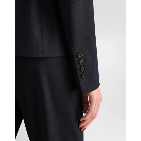 Turlington double-breasted jacket in pinstripe wool - Image 5