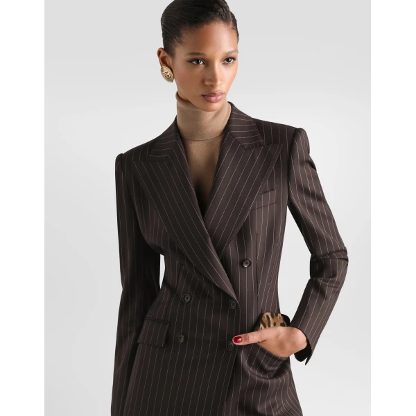 Turlington double-breasted twill pinstripe jacket - Image 4