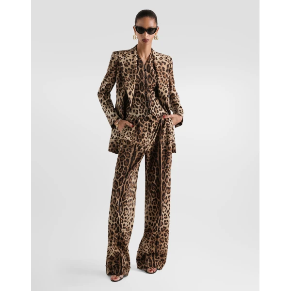 Turlington leo-print wool double-breasted jacket - Image 2