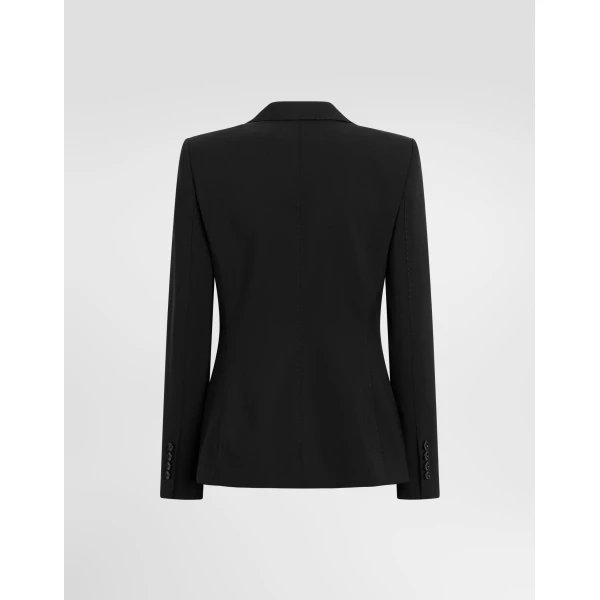 Turlington single-breasted jacket in micro-ribbed fabric - Image 2