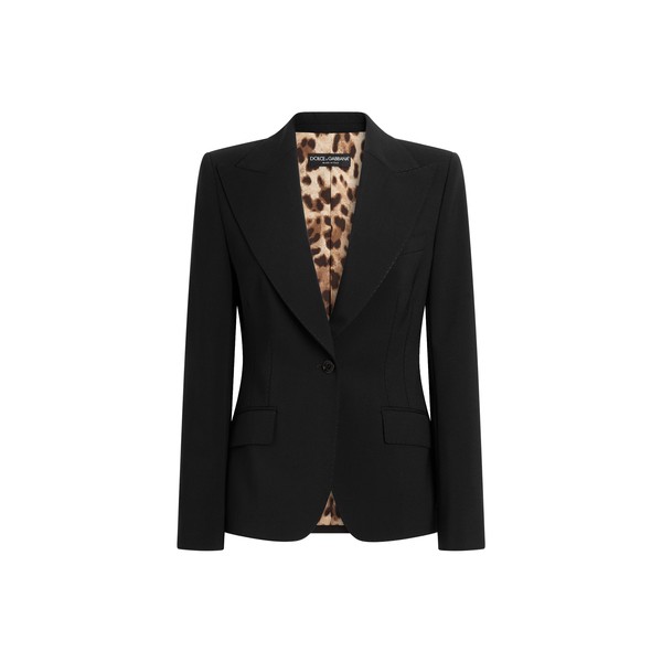 Dolce & Gabbana Turlington single-breasted jacket in micro-ribbed fabric