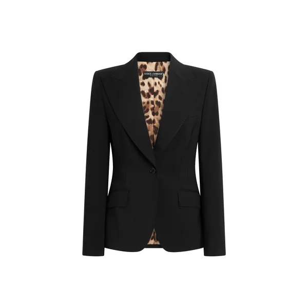 Dolce & Gabbana Turlington single-breasted jacket in micro-ribbed fabric