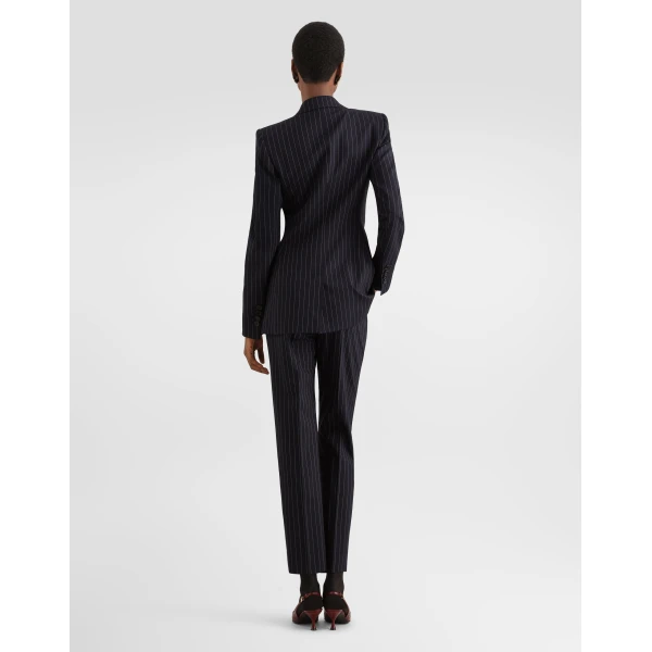 Turlington single-breasted jacket in pinstripe wool - Image 3