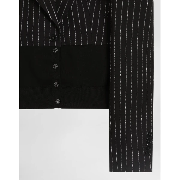 Turlington single-breasted jacket in pinstripe wool - Image 4