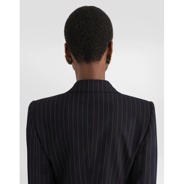 Turlington single-breasted jacket in pinstripe wool - Image 5