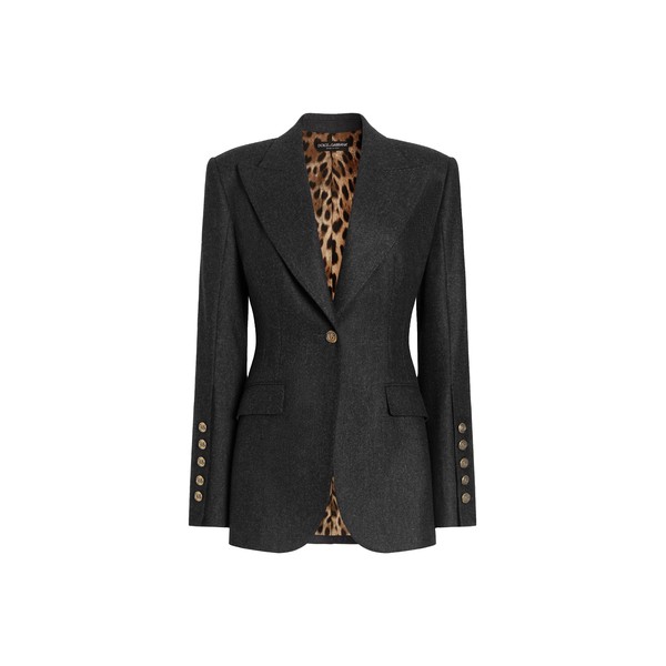 Dolce & Gabbana Turlington single-breasted jacket in wool flannel