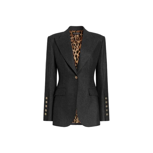Dolce & Gabbana Turlington single-breasted jacket in wool flannel