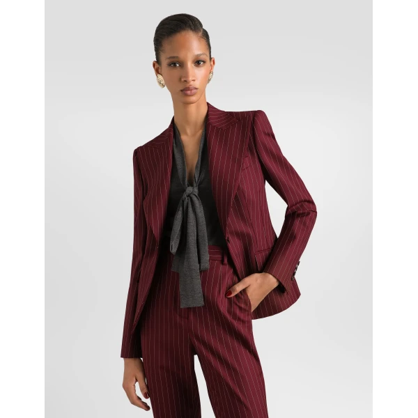 Turlington single-breasted pinstripe wool jacket - Image 4