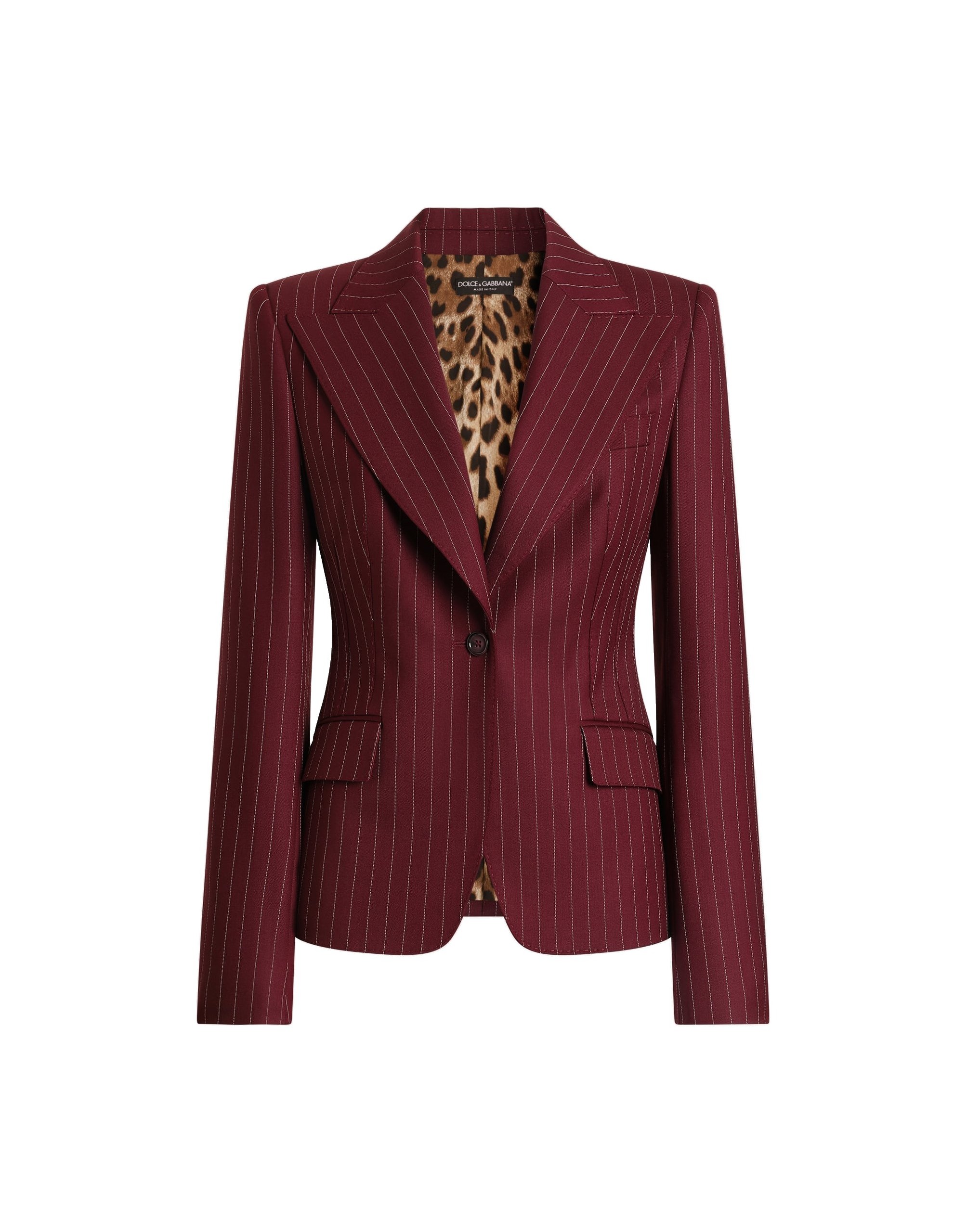 Dolce & Gabbana Turlington single-breasted pinstripe wool jacket | Jackets | Coveti Dolce & Gabbana Turlington single-breasted pinstripe wool jacket