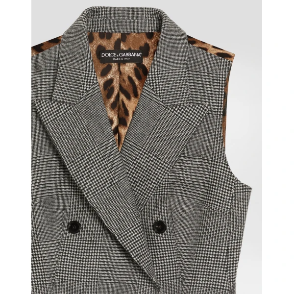 Vest in glen plaid flannel - Image 3