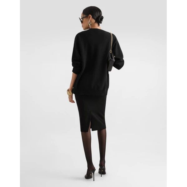 Wool crêpe dress - Image 3