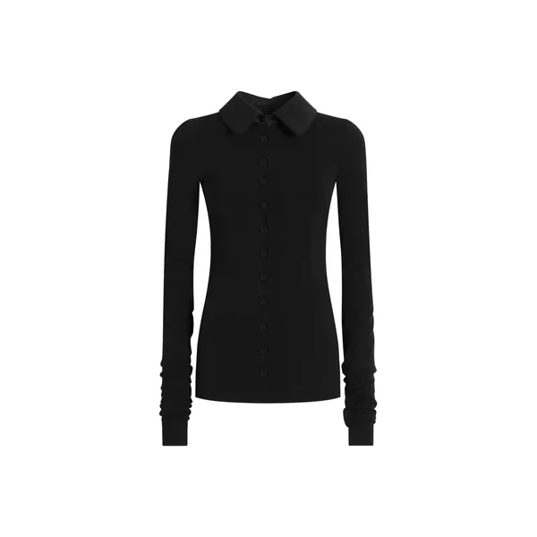 Wool jersey blouse