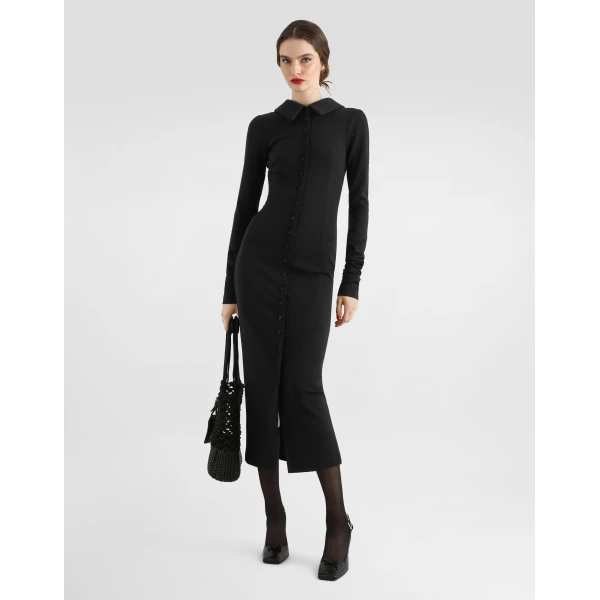 Wool jersey dress - Image 2