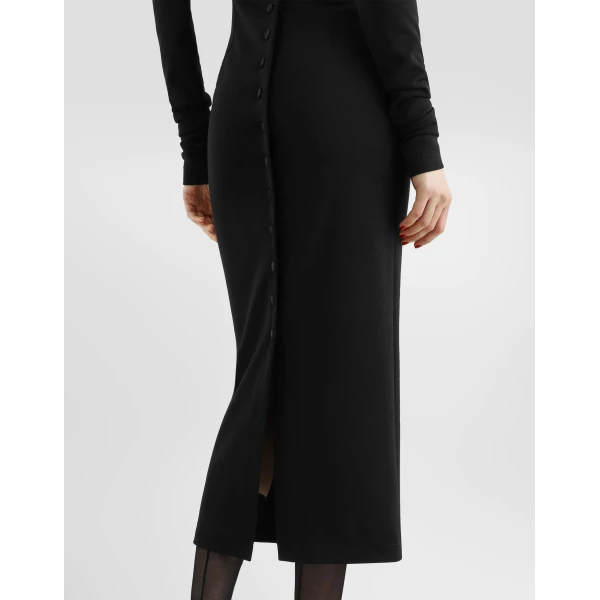 Wool jersey dress - Image 5