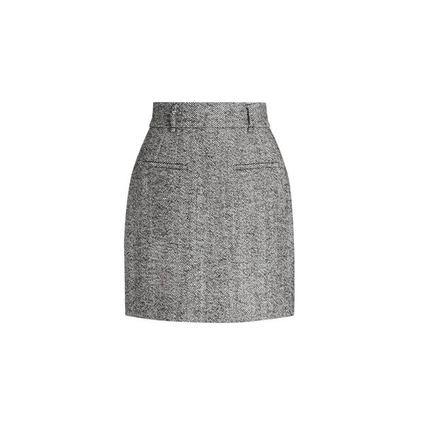 Wool mini skirt