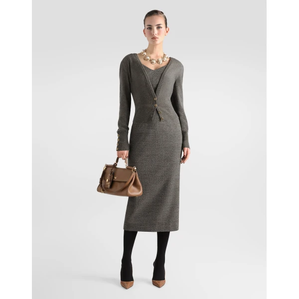 Wool sheath dress - Image 2