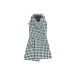 Dries Van Noten Backless cotton flannel top in Petrol | Tops | Coveti
