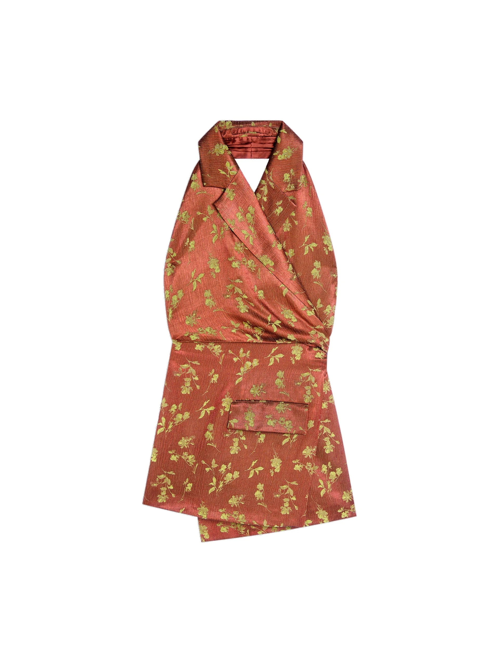 Dries Van Noten Backless jacquard top in Rust | Tops | Coveti Dries Van Noten Backless jacquard top in Rust | Tops | Coveti