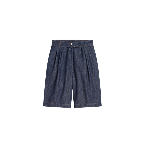 Dries Van Noten Belted denim shorts in Indigo | Shorts | Coveti