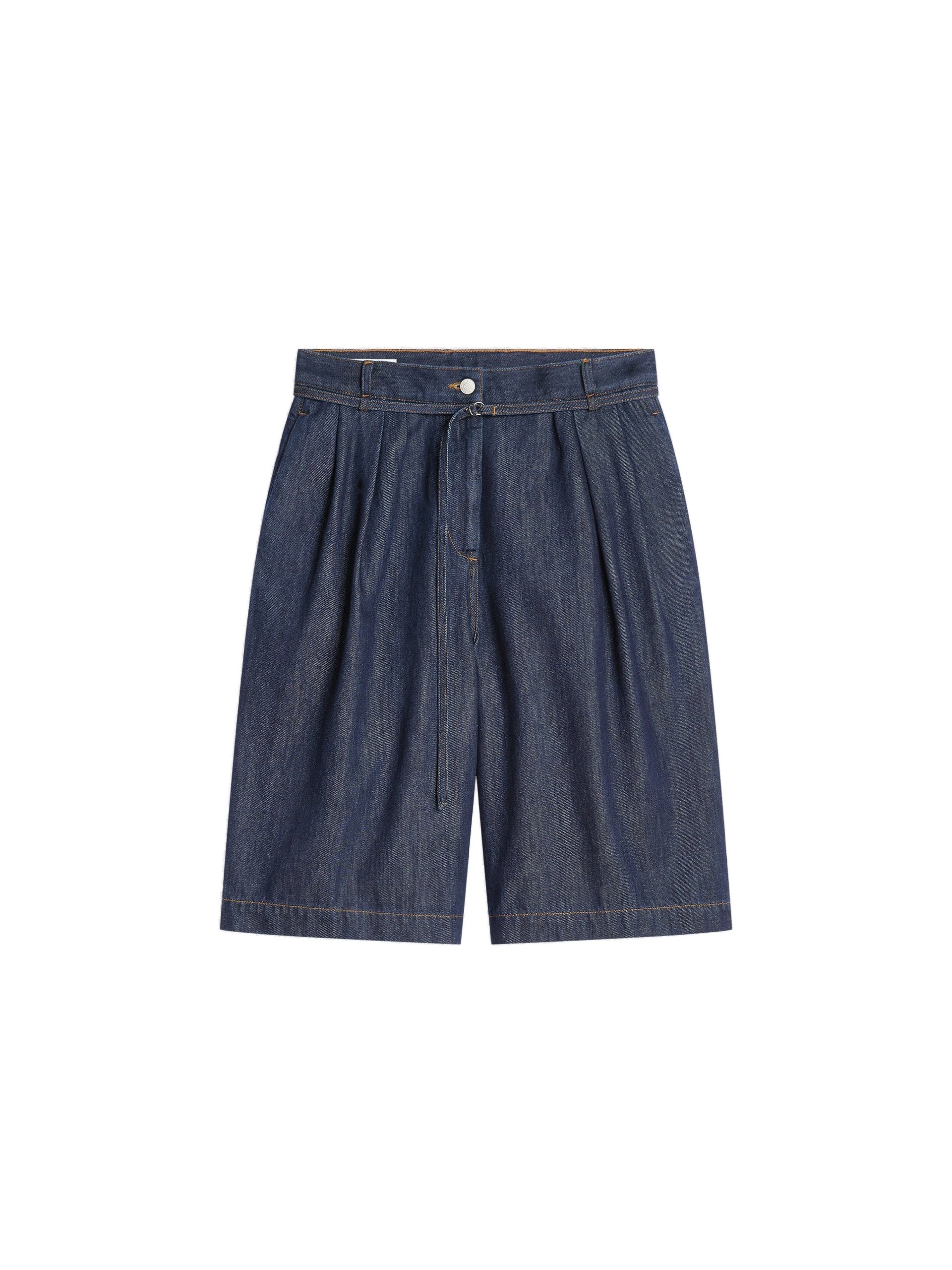 Dries Van Noten Belted denim shorts in Indigo | Shorts | Coveti Dries Van Noten Belted denim shorts in Indigo | Shorts | Coveti