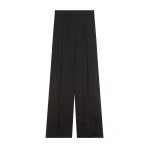 Dries Van Noten Belted moiré pants in Black | Pants | Coveti