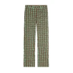 Dries Van Noten Belted seersucker pants in Khaki | Pants | Coveti