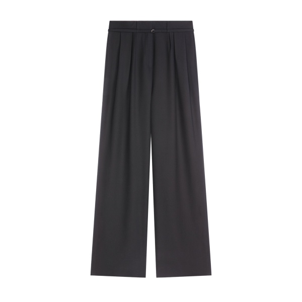 Dries Van Noten Belted wool pants in Black | Pants | Coveti