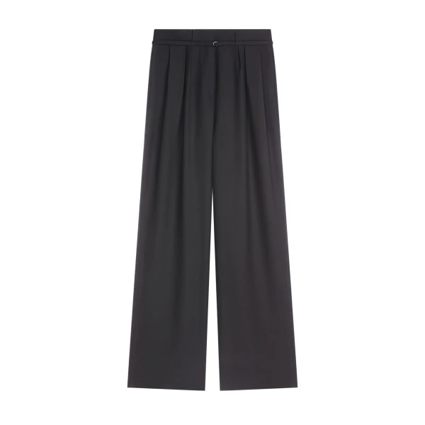 Dries Van Noten Belted wool pants in Black | Pants | Coveti