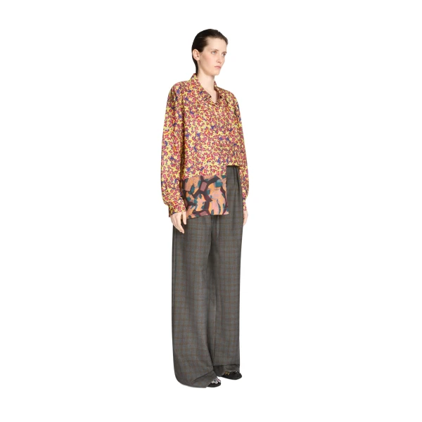 Belted wool pants in Brown - Image 3