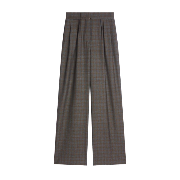 Dries Van Noten Belted wool pants in Brown | Pants | Coveti