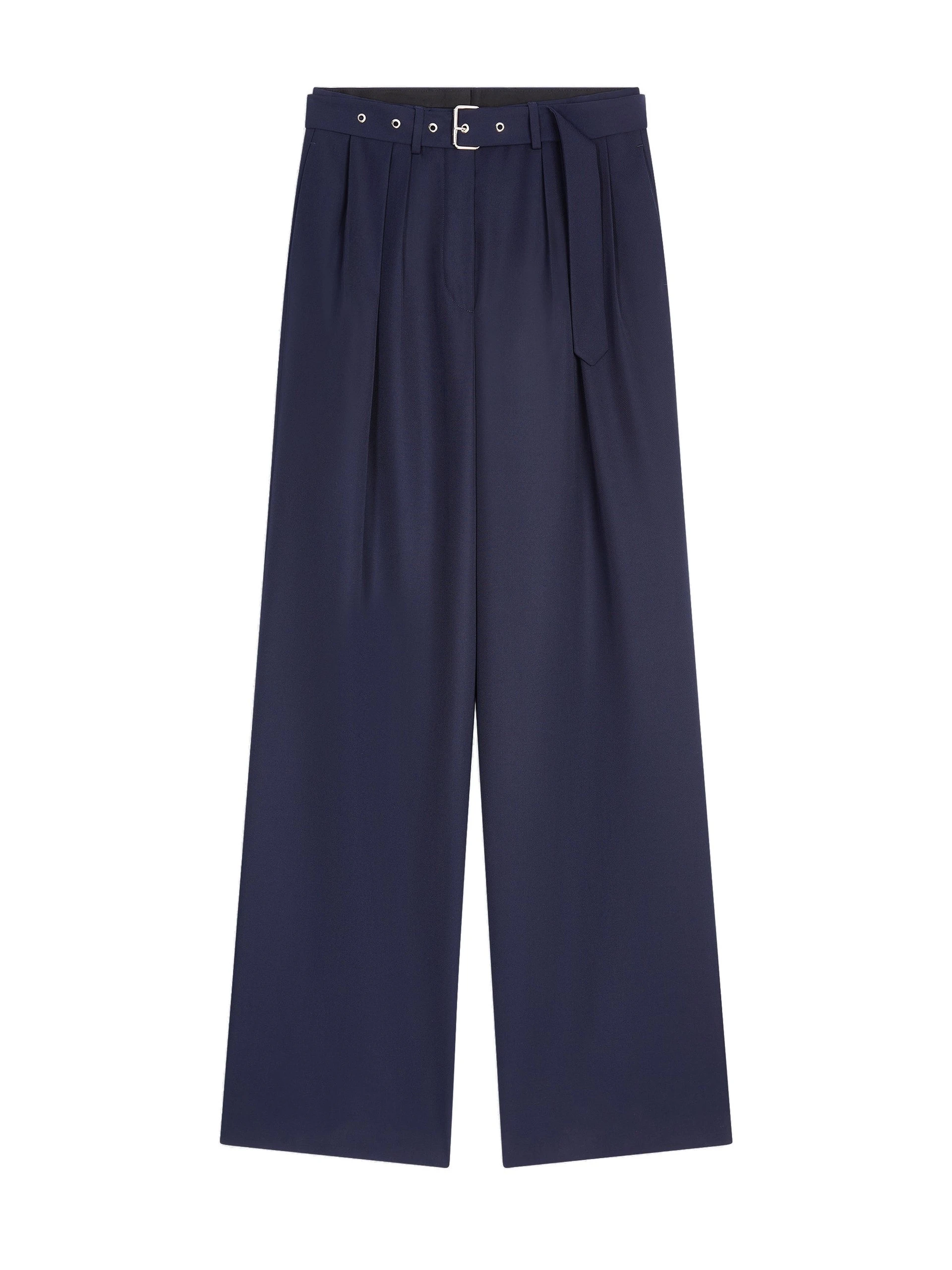 Dries Van Noten Belted wool trousers in Navy | Pants | Coveti Dries Van Noten Belted wool trousers in Navy | Pants | Coveti