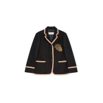 Dries Van Noten Boxy embroidered wool blazer in Black | Jackets | Coveti
