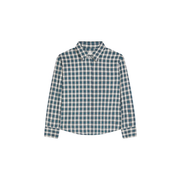 Dries Van Noten Boxy mini shirt in Petrol | Tops | Coveti