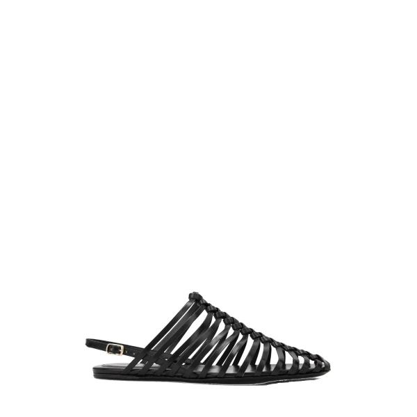 Dries Van Noten Braided leather sandals in Black