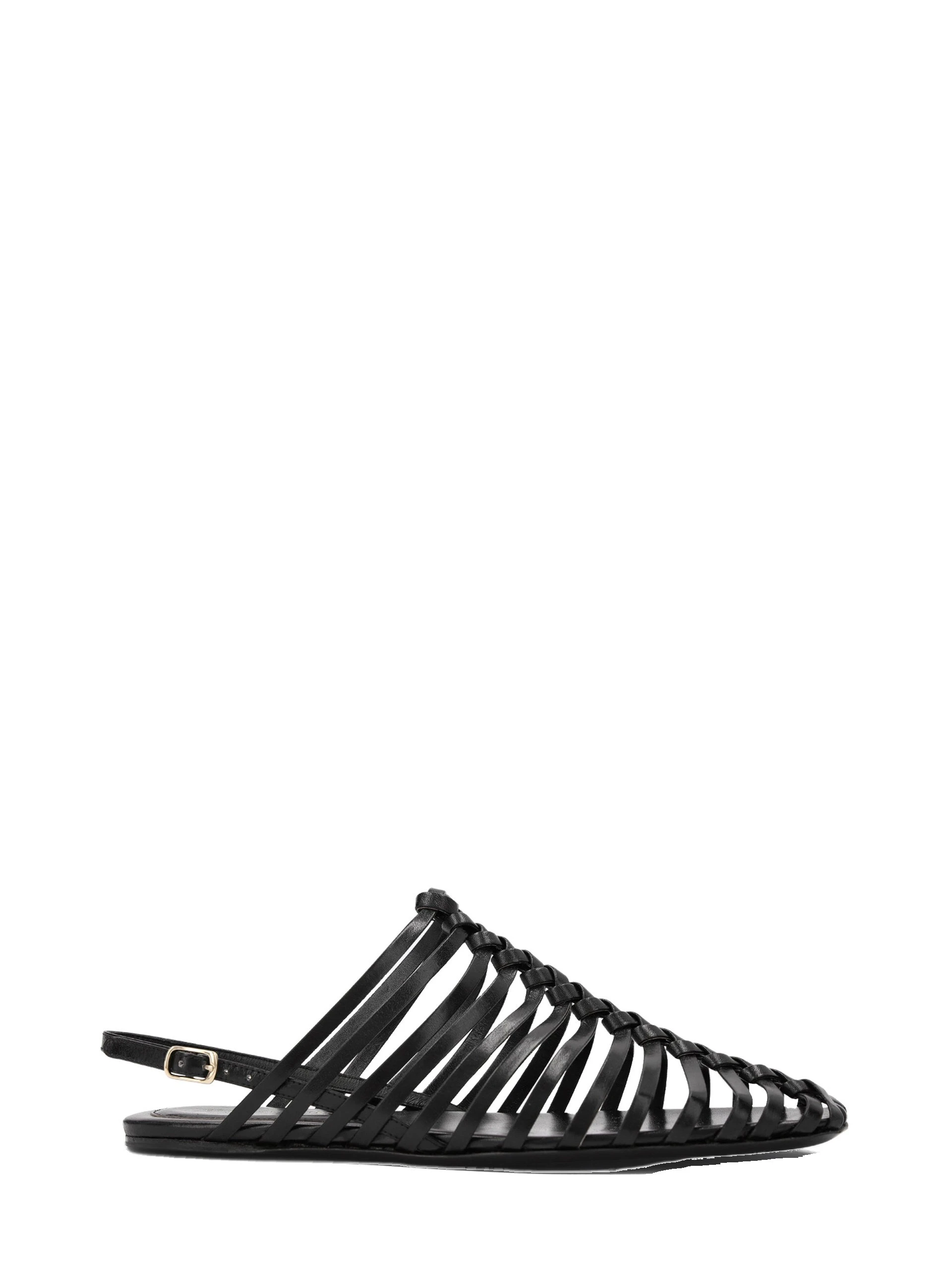 Dries Van Noten Braided leather sandals in Black | Sandals | Coveti Dries Van Noten Braided leather sandals in Black