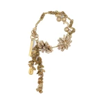Dries Van Noten Chain floral bracelet in Old Brass