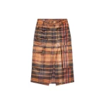 Dries Van Noten Checked cargo skirt in Neon Orange | Skirts | Coveti