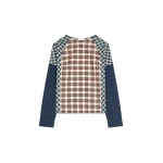 Dries Van Noten Contrast cotton flannel top in Ecru | Tops | Coveti