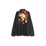 Dries Van Noten Cotton cocoon shirt in Black | Tops | Coveti